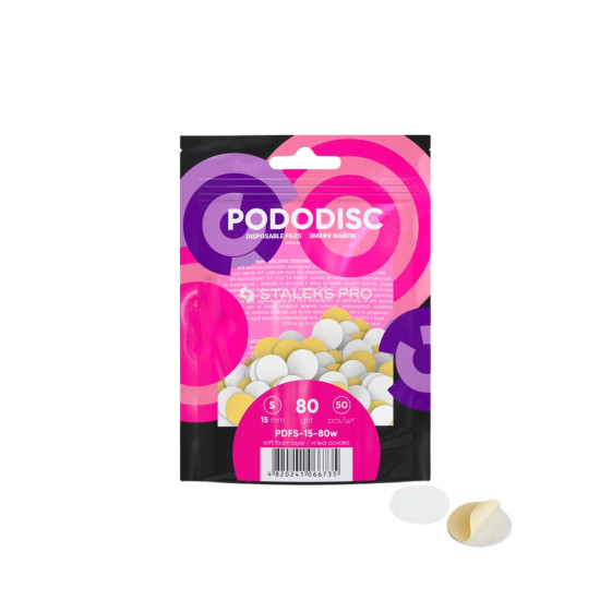 Pododisc Podopads Soft SMALL 80grit 50 stuks