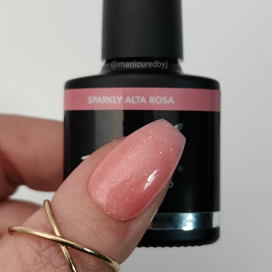 Rubber Base & Build - BIAB BASE COAT - SPARKLY ALTA ROSA 7.5ml (Sparkly) 