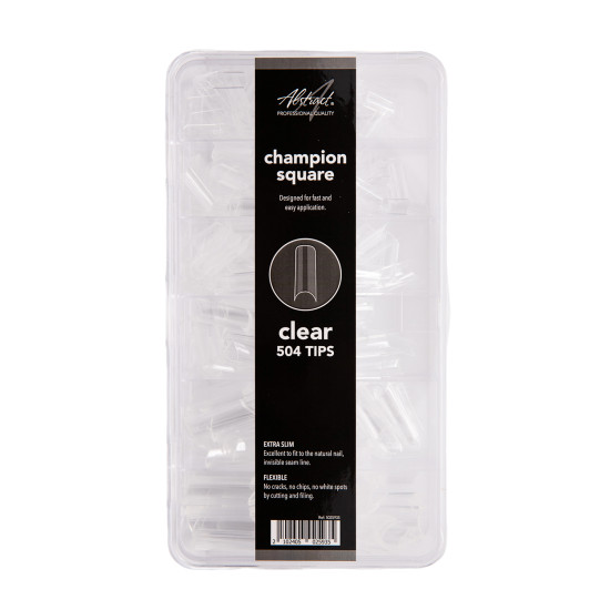 NEW CHAMPION SQUARE CLEAR Tips (504 stuks/doos)