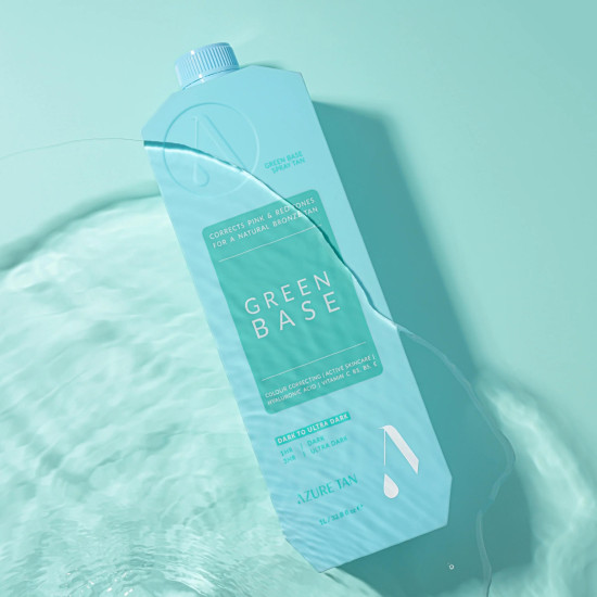 Spray Tan Solution Green Base Dark To Ultra Dark 1000ml, Azure Tan | 71800N