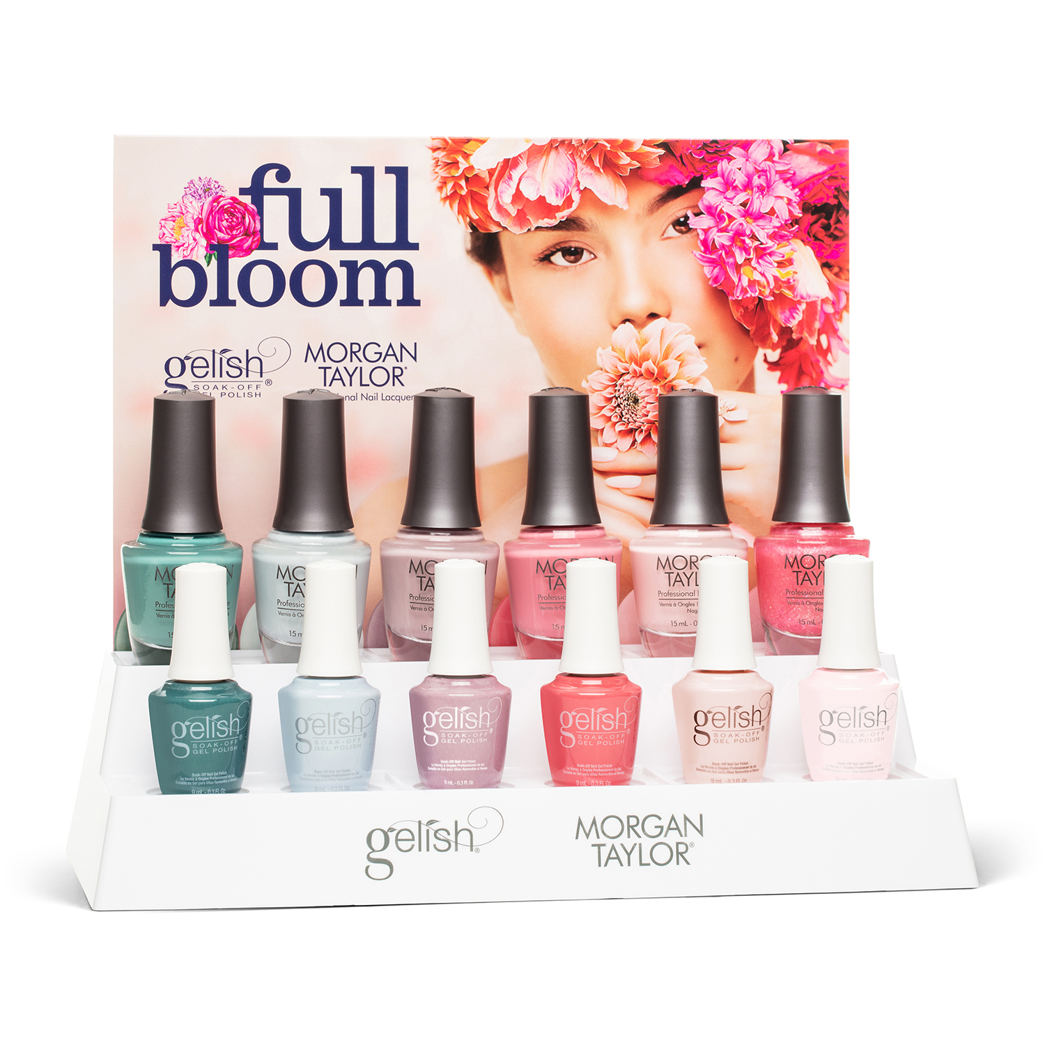 Full Bloom 12pc Display Mixed Gelish Mini Morgan Taylor