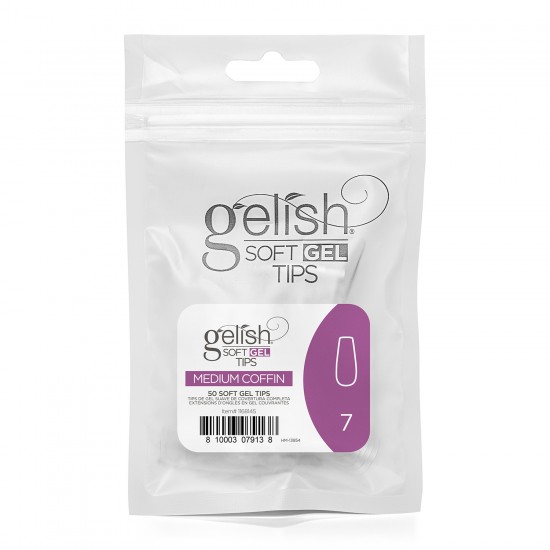 Soft Gel Tips Medium Coffin #7 (50pc)