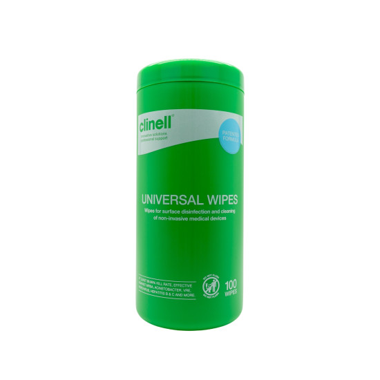 Universal Cleaning Wipes in a tube 100pcs, Clinell