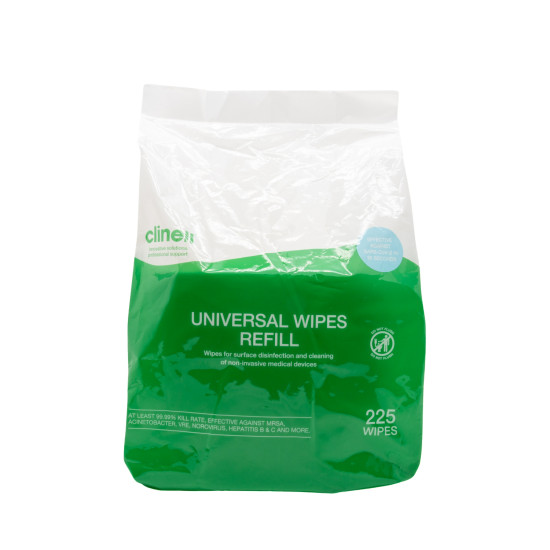 Refill Bucket Universal Cleaning Wipes 225 pieces, Clinell