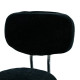 Saddle Seat with Backrest Terry Cloth Cover Black