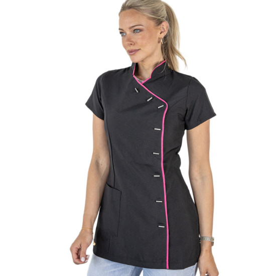 Tunic Elegance Black/Pink Trim - SMALL