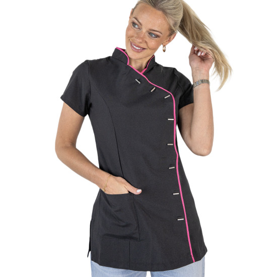 Tuniek Elegance Zwart/Roze Rand - XL