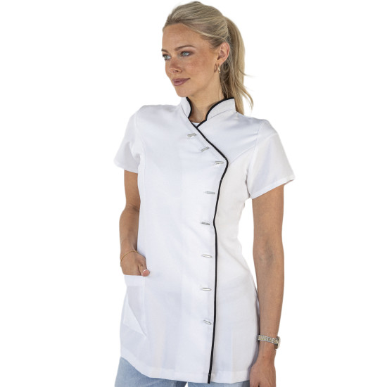 Tunic Elegance White/Black Trim - SMALL