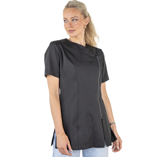 Tunic Diamond Zipper Black - MEDIUM 