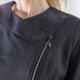 tunic Diamond Zipper Black - LARGE 