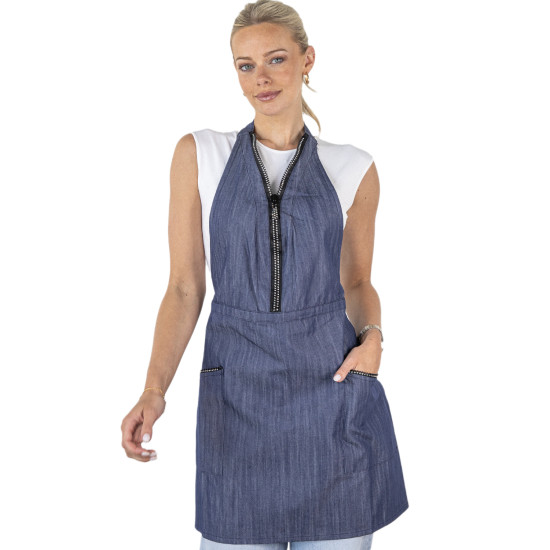 Tunic/Apron Diamond Zipper Denim - ONE SIZE 