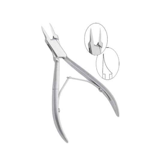 Corner Nipper - Cobalt Stainless Steel (Small, Long Flat Jaws)