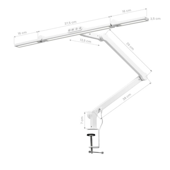 Schaduwloze Lamp WIT