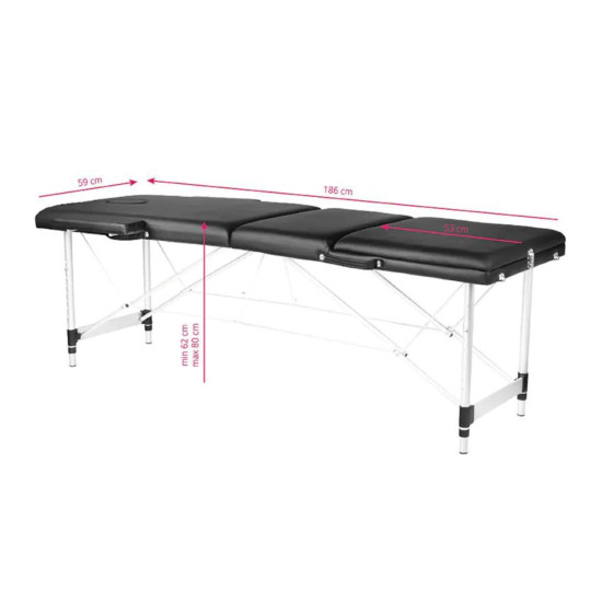 Foldable Massage Table On-The-Go BLACK 