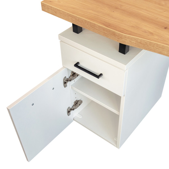 Manicure Table Loft Style OAK/MATT WHITE 150cm