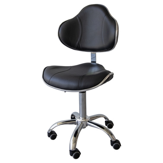 Tabouret Chrome Cup Seat BLACK  